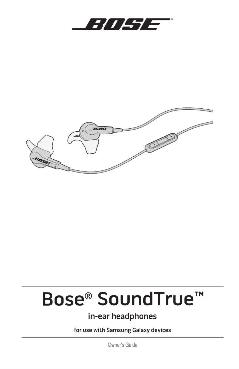 Page 1 of the manual User Manual Bose SoundTrue in-ear 64533