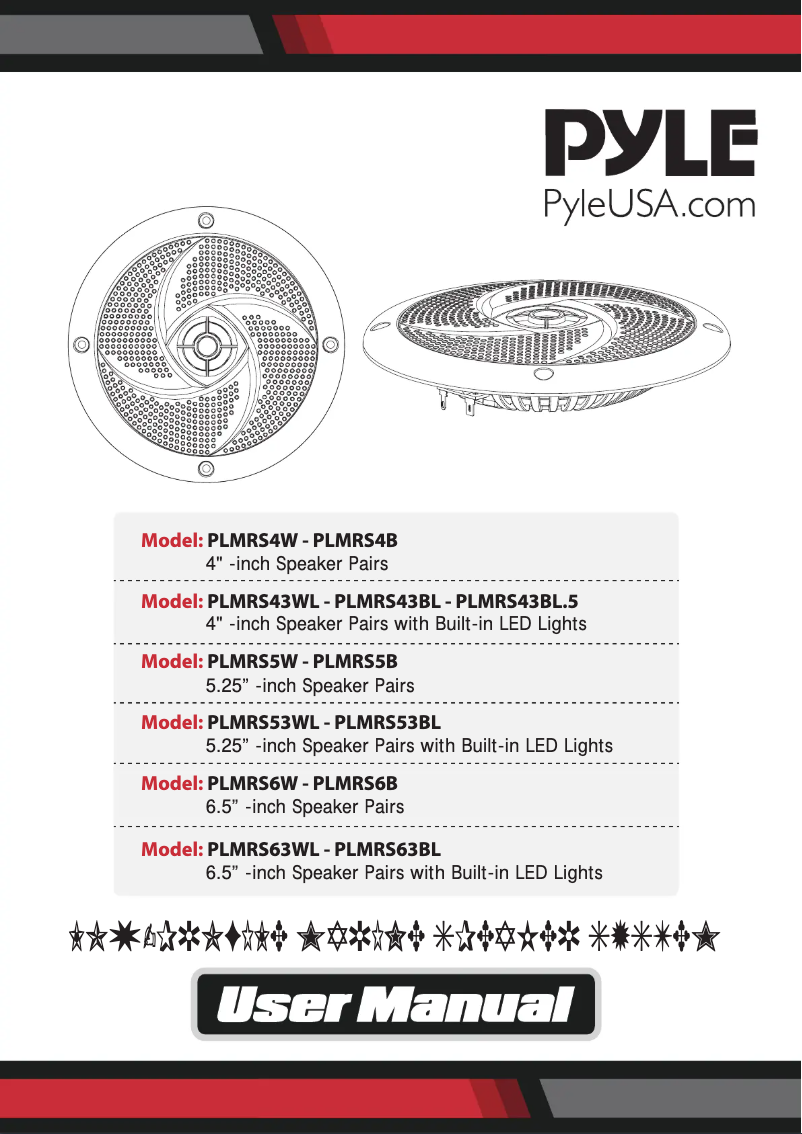 Page 1 de la notice Manuel utilisateur Pyle PLMRS43BL.5