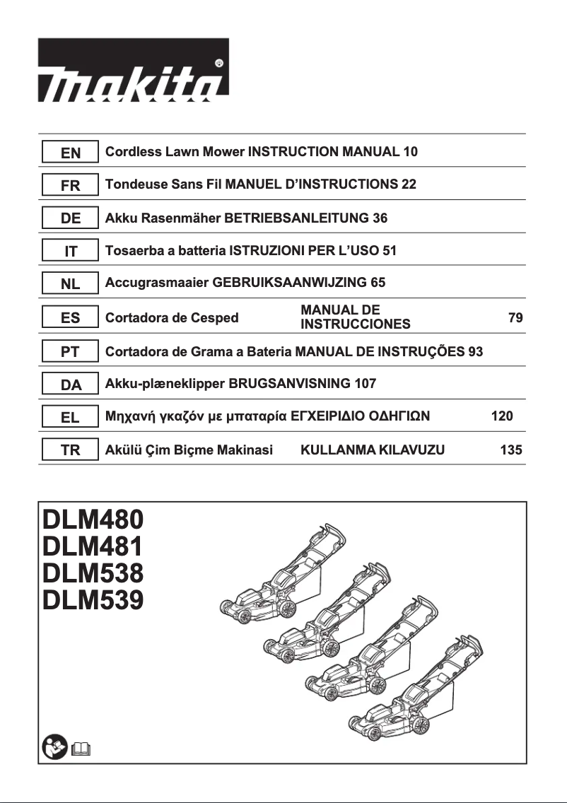 Page 1 de la notice Manuel utilisateur Makita DLM539CT2