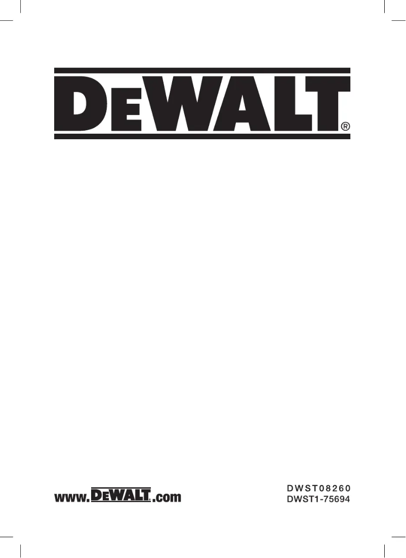 Page 1 de la notice Manuel utilisateur DeWalt DWST08260