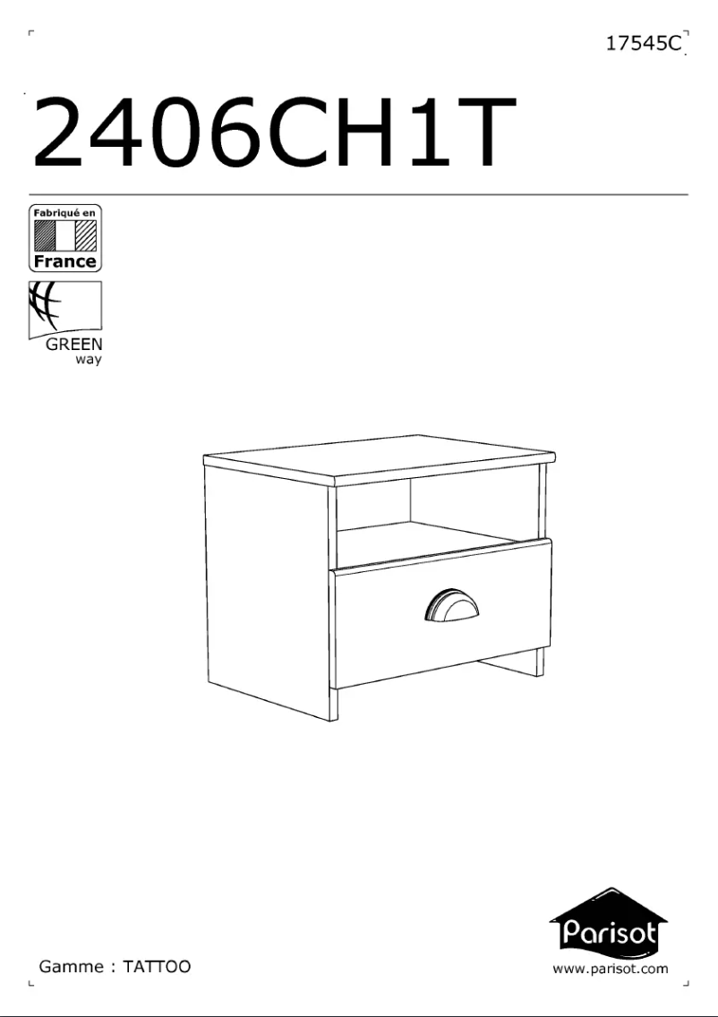 Page 1 of the manual User Manual Parisot Tattoo 2406CH1T