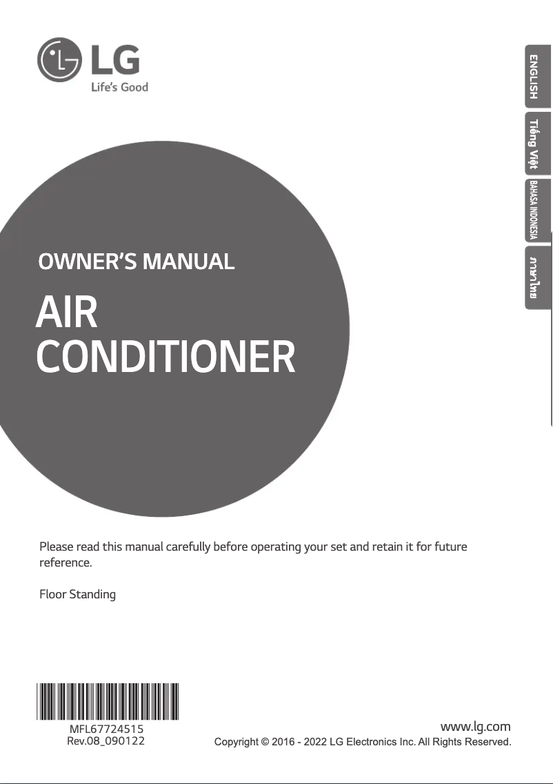 Page 1 de la notice Manuel utilisateur LG APNQ48GT3E3