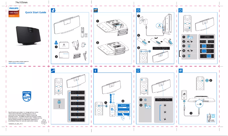 Page 1 of the manual Quick Start Guide Philips TAM2505