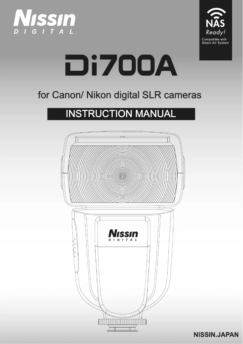 Page 1 of the manual User Manual Nissin Di700A Kit