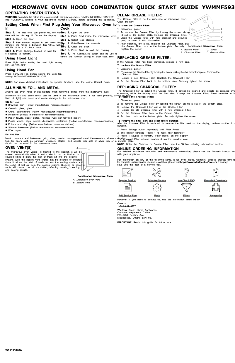 Página 1 del manual Guía de inicio rápido Whirlpool YWMMF5930PZ