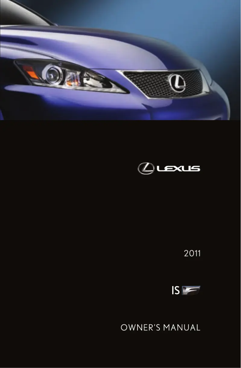 Página 1 del manual Manual de usuario Lexus IS F (2011)