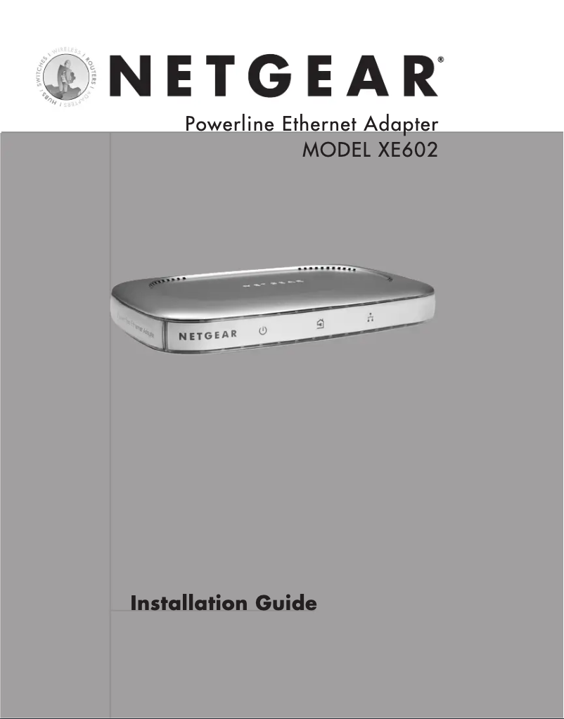 Page 1 de la notice Guide d'installation Netgear XE602