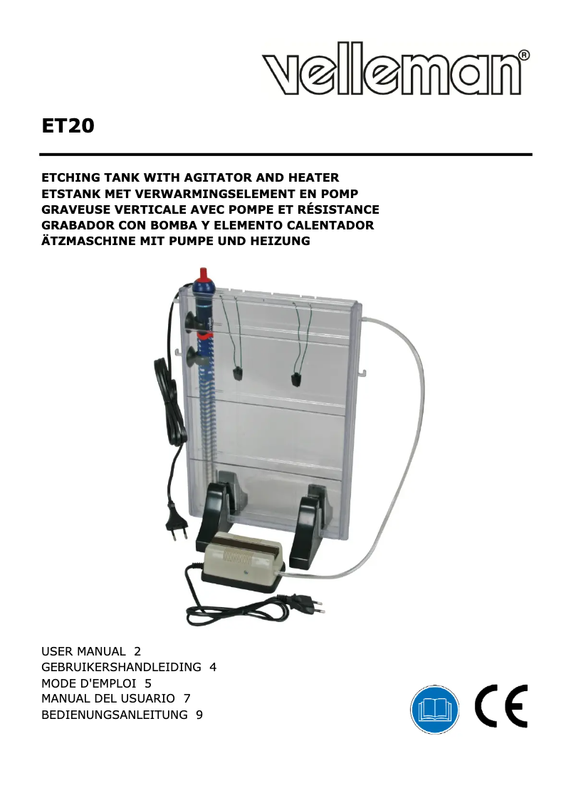 Page 1 de la notice Manuel utilisateur Velleman ET20