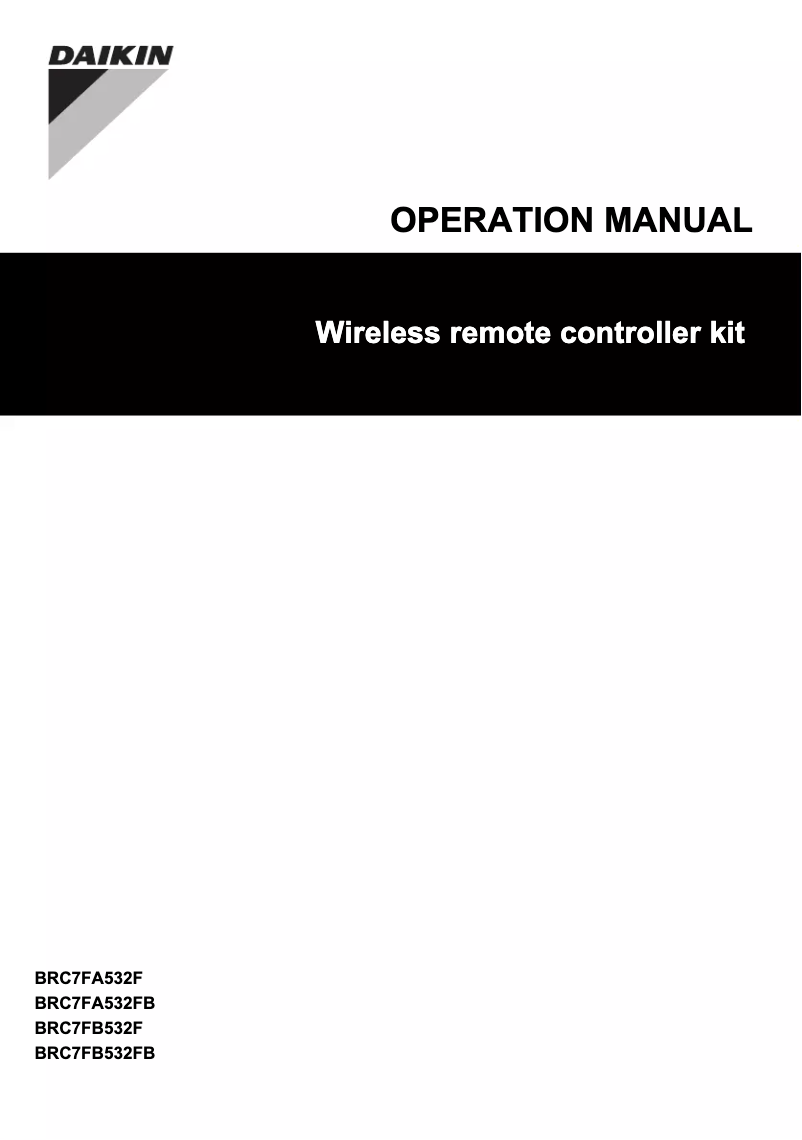 Página 1 del manual Manual de usuario Daikin BRC7FB532F