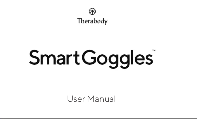 Page 1 de la notice Manuel utilisateur Theragun Smart Goggles