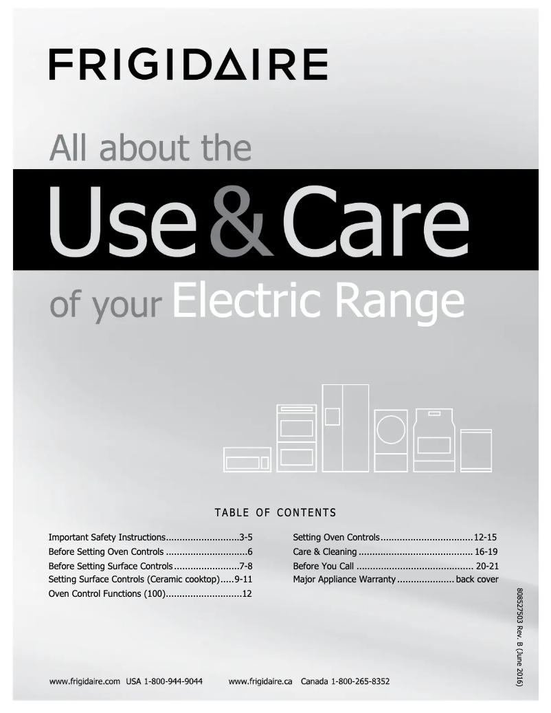 Page 1 de la notice Manuel utilisateur Frigidaire FFEF3043LS