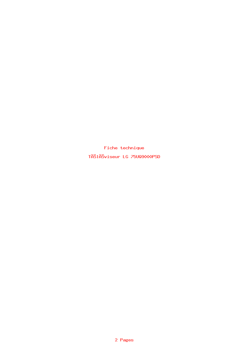 Image de la première page du manuel de l'appareil 75UQ9000PSD