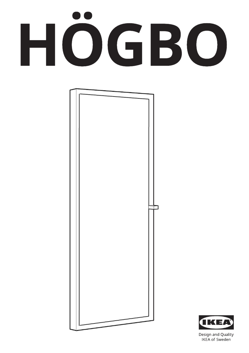 Page 1 de la notice Manuel utilisateur Ikea HÖGBO 605.302.52