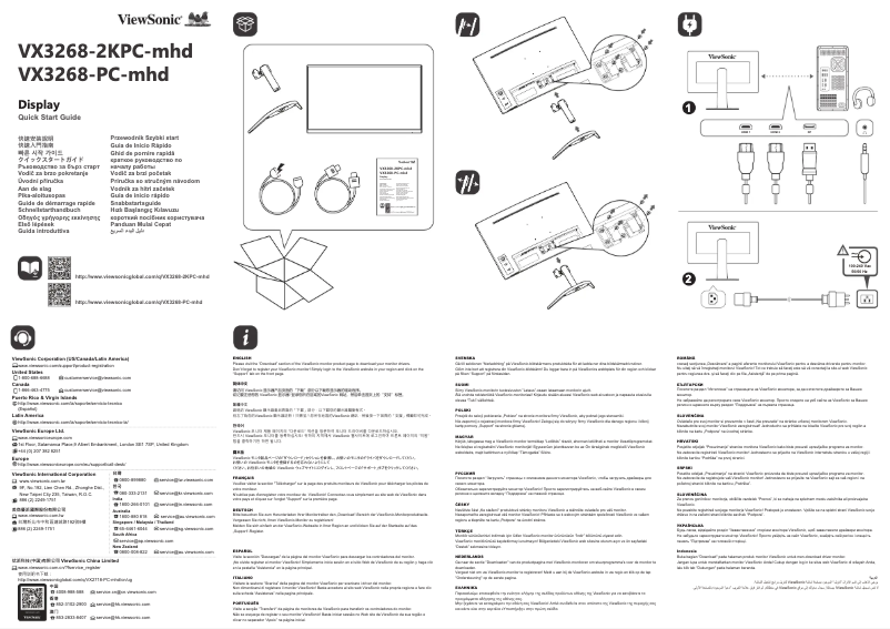Página 1 del manual Guía de inicio rápido Viewsonic VX Series VX3268-2KPC-MHD