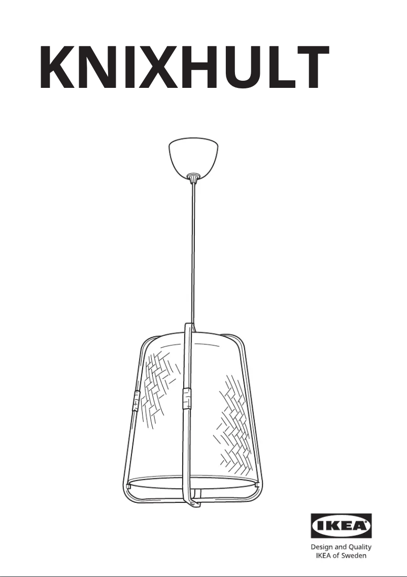 Page 1 de la notice Manuel utilisateur Ikea KNIXHULT 404.048.86
