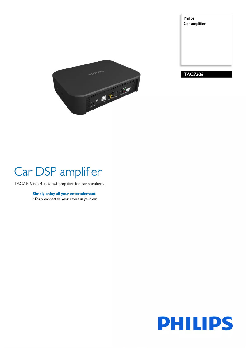 Page 1 de la notice Fiche technique Philips TAC7306