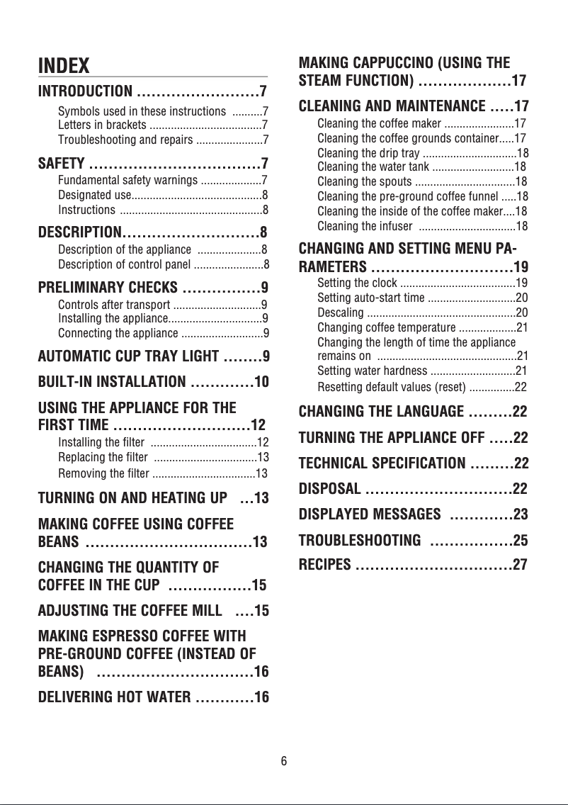 Page 1 de la notice Manuel utilisateur Teka CM 45