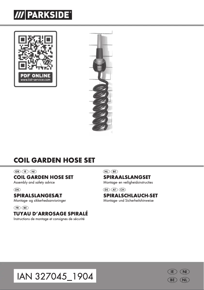 Page 1 de la notice Manuel utilisateur Parkside HG00266A