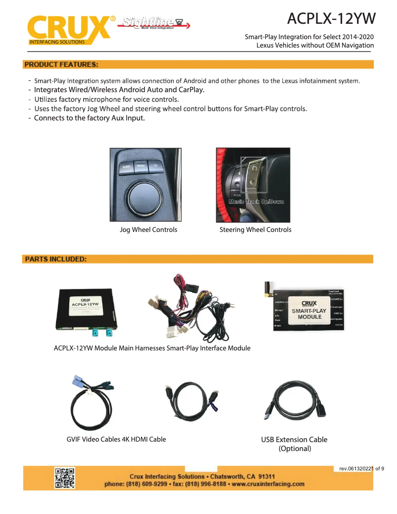 Page 1 of the manual User Manual CRUX ACPLX-12YW