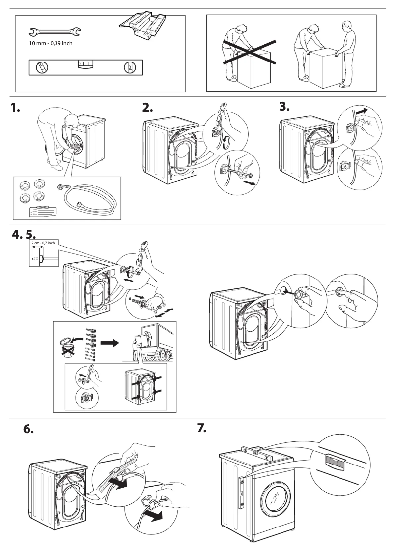 Página 1 del manual Instrucciones de seguridad Whirlpool WMTA 7122 S