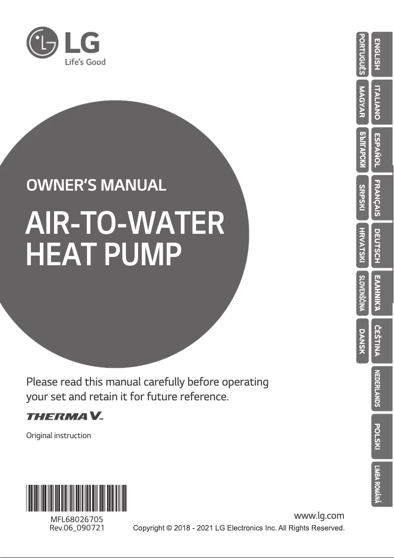 Page 1 de la notice Manuel utilisateur LG HM091MR