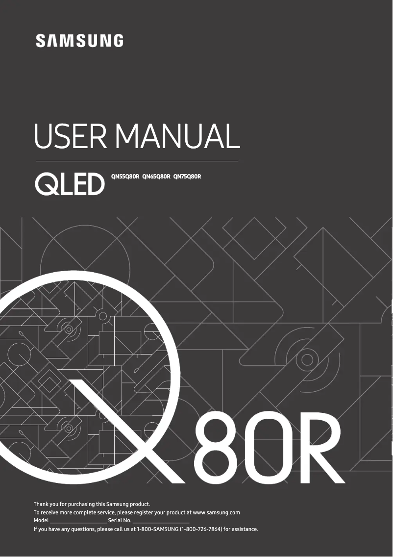 Página 1 del manual Manual de usuario Samsung QN82Q80R