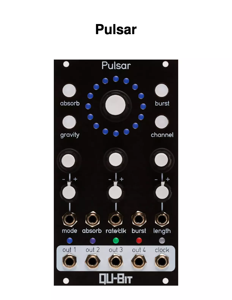 Page 1 de la notice Manuel utilisateur Qu-Bit Pulsar