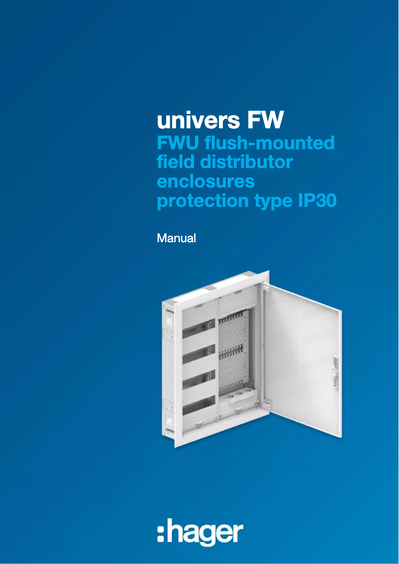 Page 1 de la notice Manuel utilisateur Hager FWU00C4