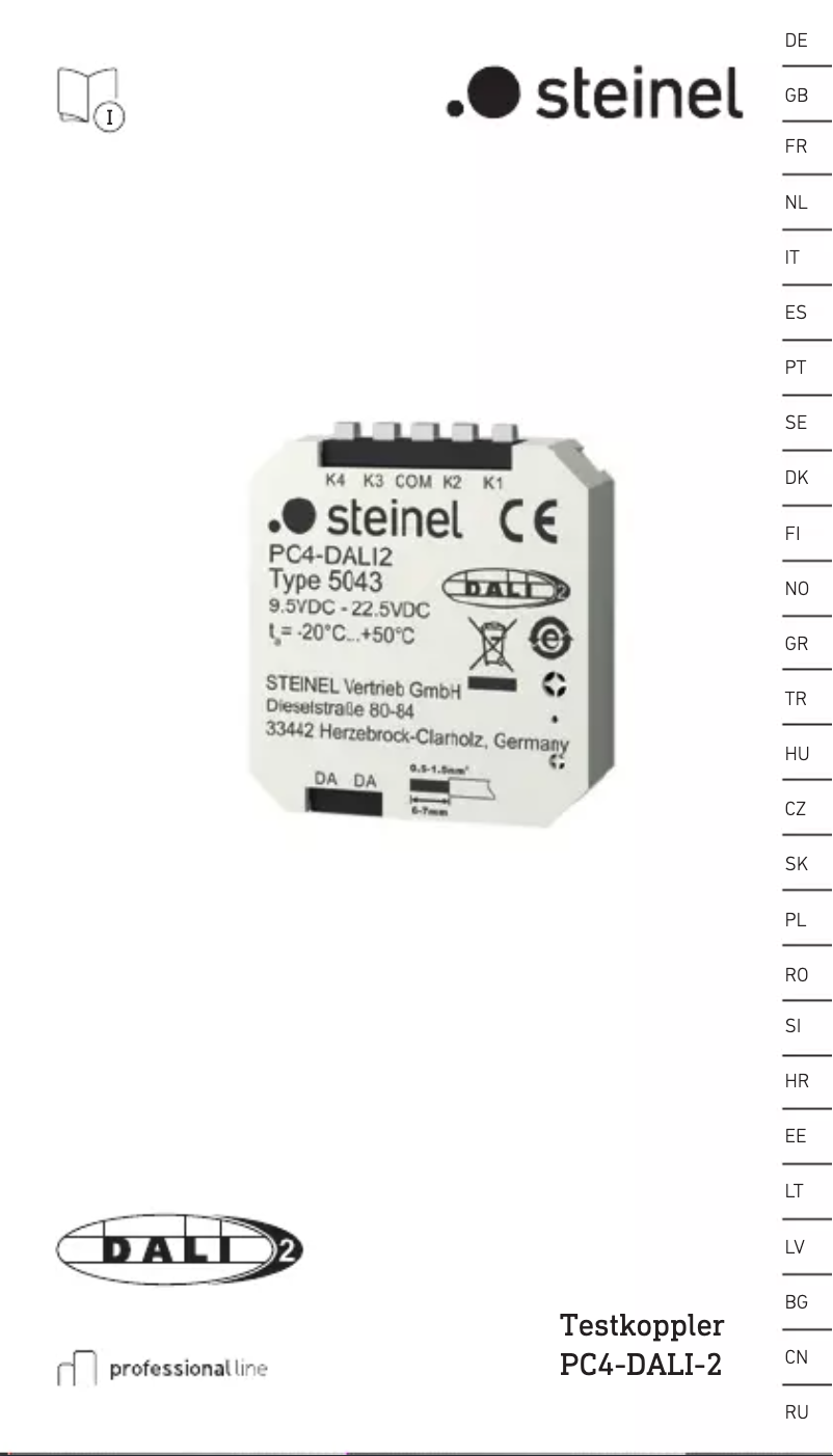 Page 1 de la notice Manuel utilisateur Steinel PC4