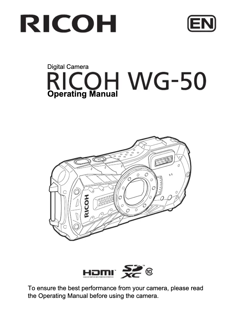 Página 1 del manual Manual de usuario Ricoh WG-50