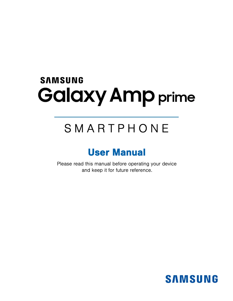 Page 1 de la notice Manuel utilisateur Samsung Galaxy Amp Prime