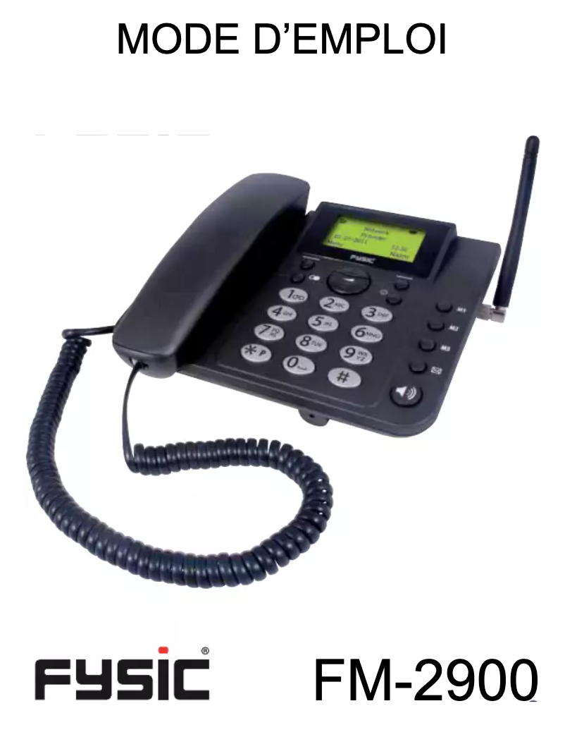 Page 1 de la notice Manuel utilisateur Fysic FM-2900