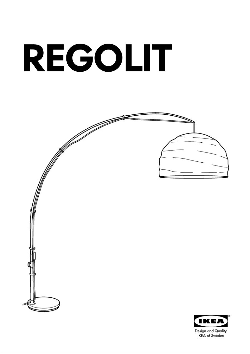 Page 1 de la notice Manuel utilisateur Ikea REGOLIT