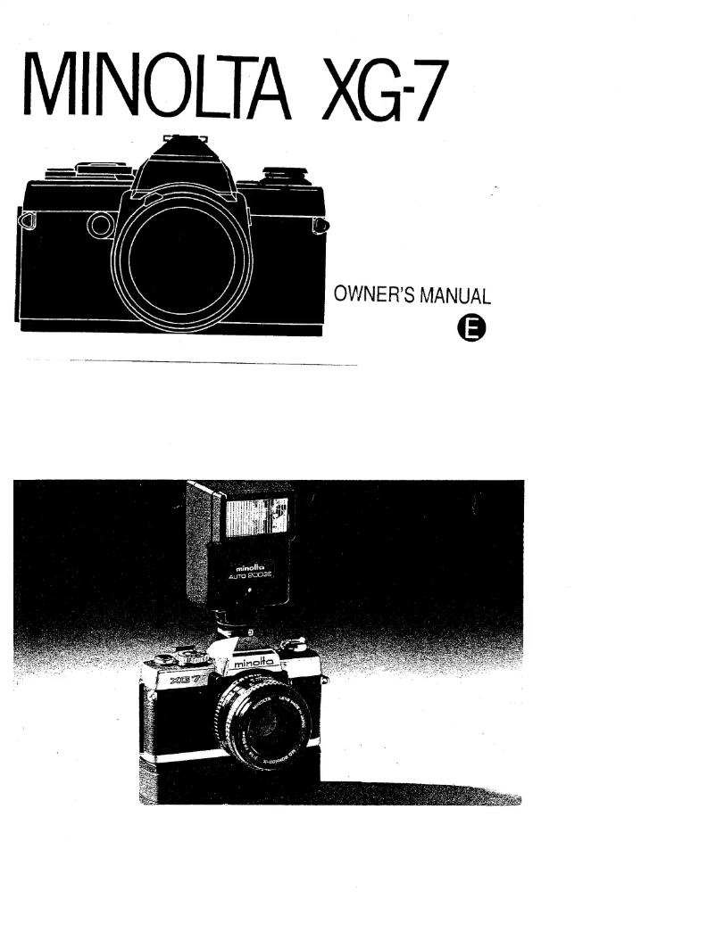 Page 1 of the manual User Manual Konica Minolta XG-7