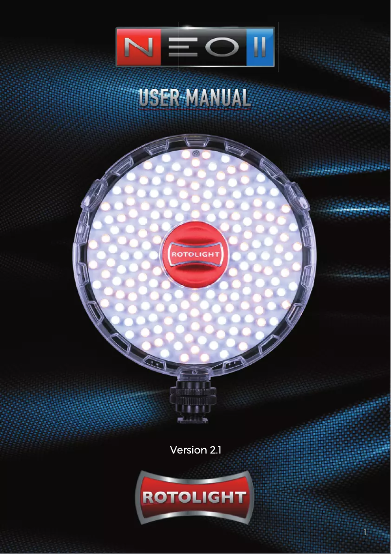 Page 1 of the manual User Manual Rotolight NEO ll