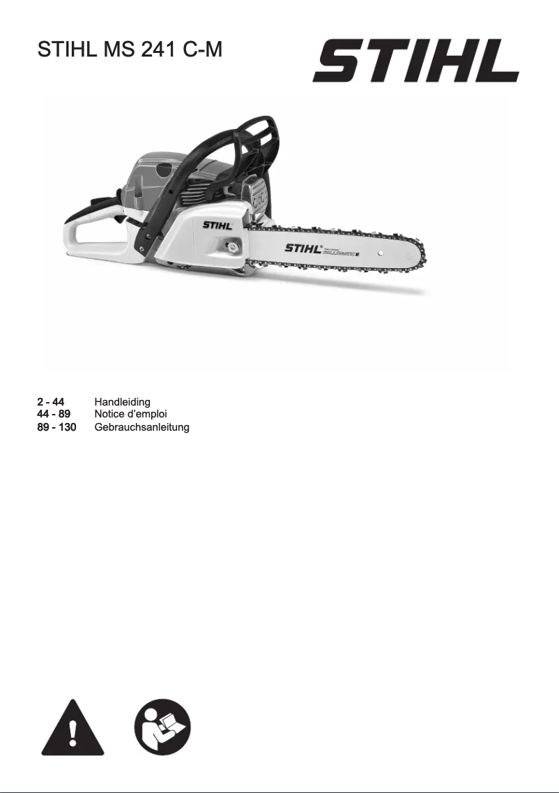 Page 1 de la notice Manuel utilisateur Stihl MS 241