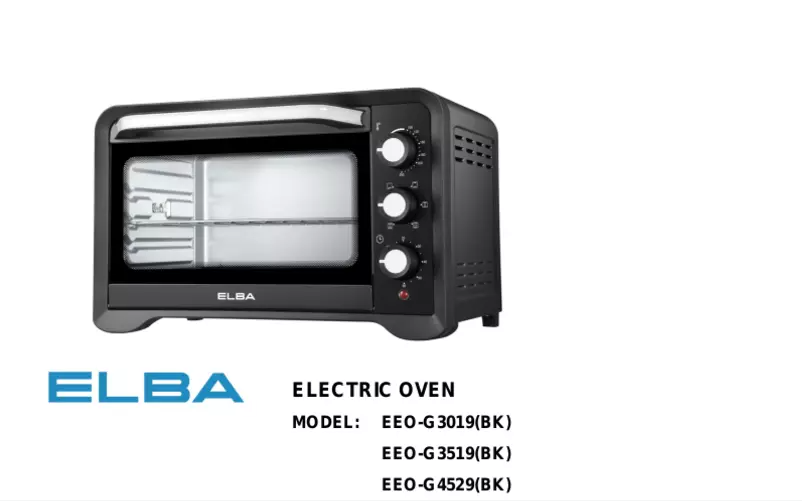 Page 1 de la notice Manuel utilisateur Elba EEO-G4529(BK)