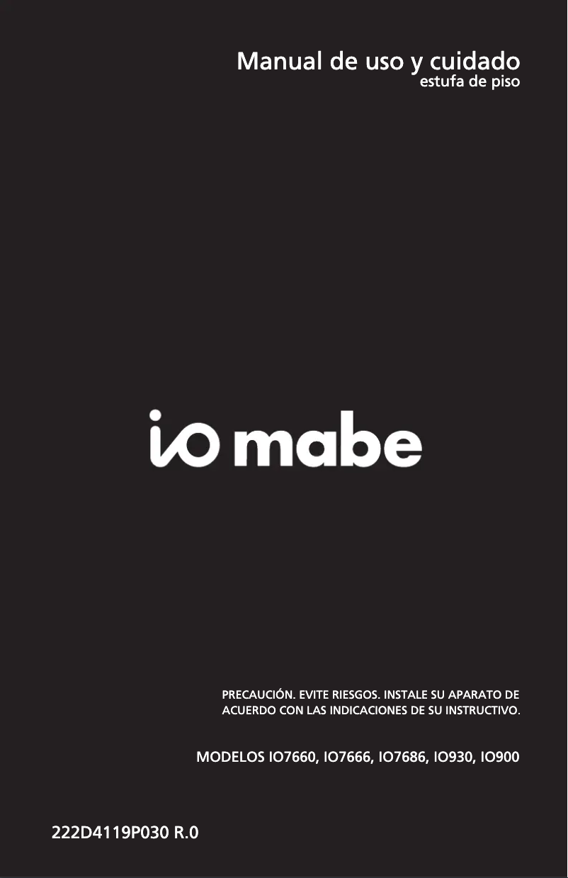 Page 1 de la notice Manuel utilisateur Mabe IO900FIX0