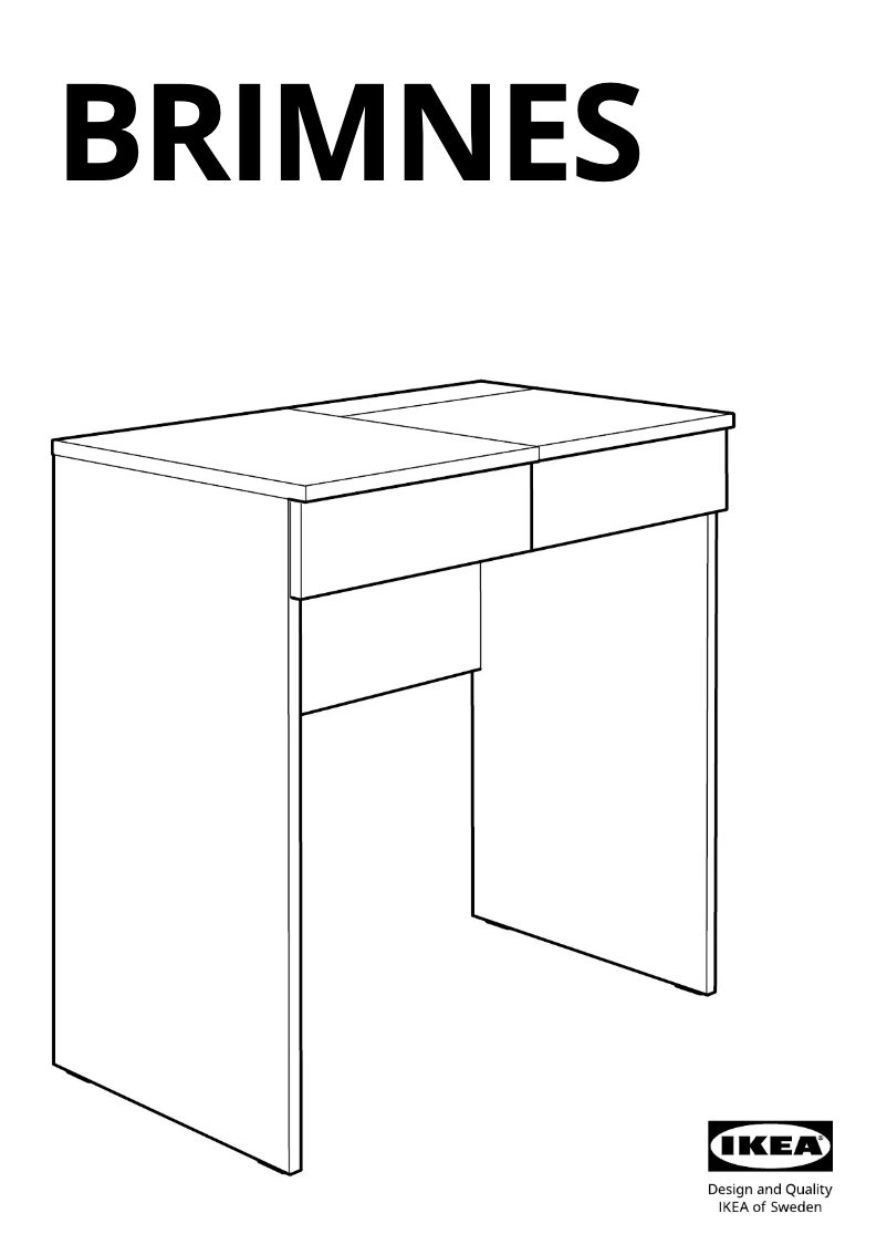 Page 1 de la notice Manuel utilisateur Ikea BRIMNES 903.554.21