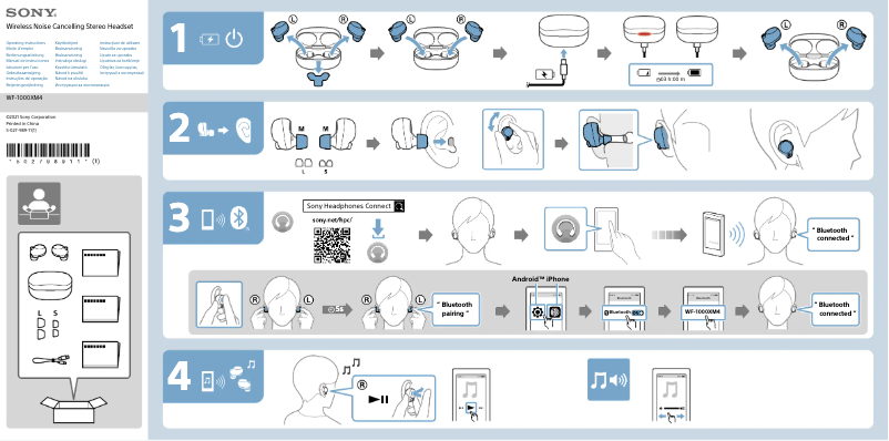 Page 1 de la notice Manuel utilisateur Sony WF-1000XM4