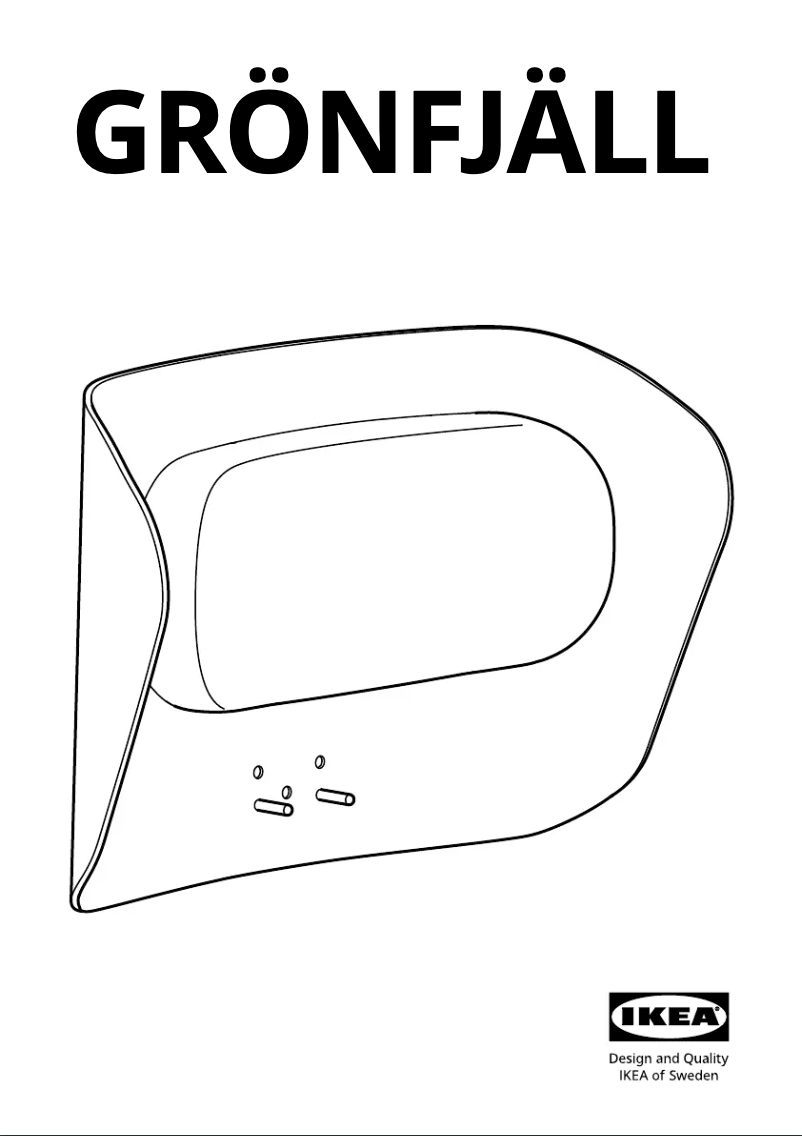 Page 1 de la notice Manuel utilisateur Ikea GRÖNFJÄLL 705.329.05