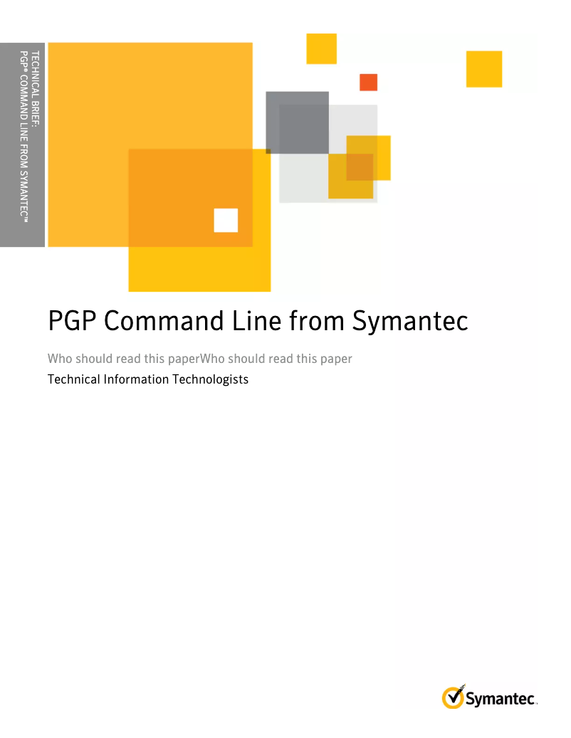 Page 1 de la notice Manuel utilisateur Symantec PGP Command Line
