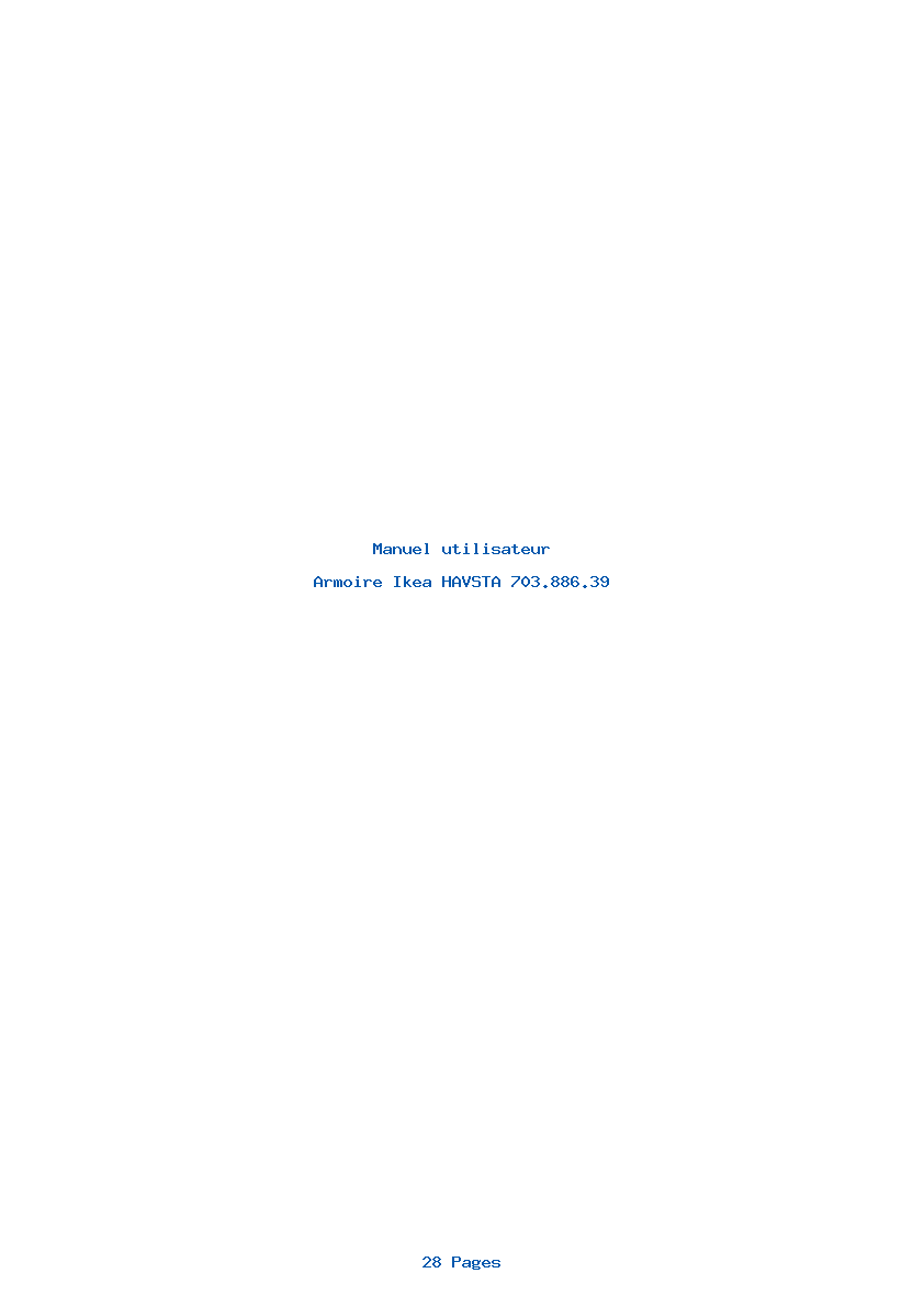 Page 1 de la notice Manuel utilisateur Ikea HAVSTA 703.886.39