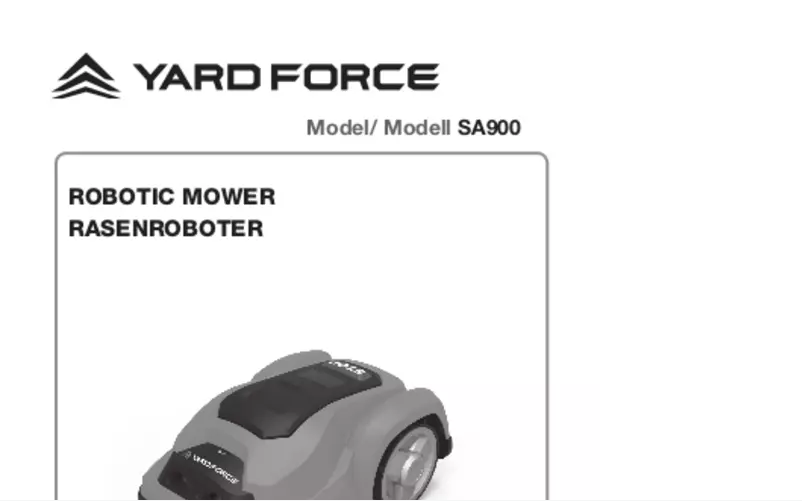 Page 1 de la notice Manuel utilisateur Yard Force SA900