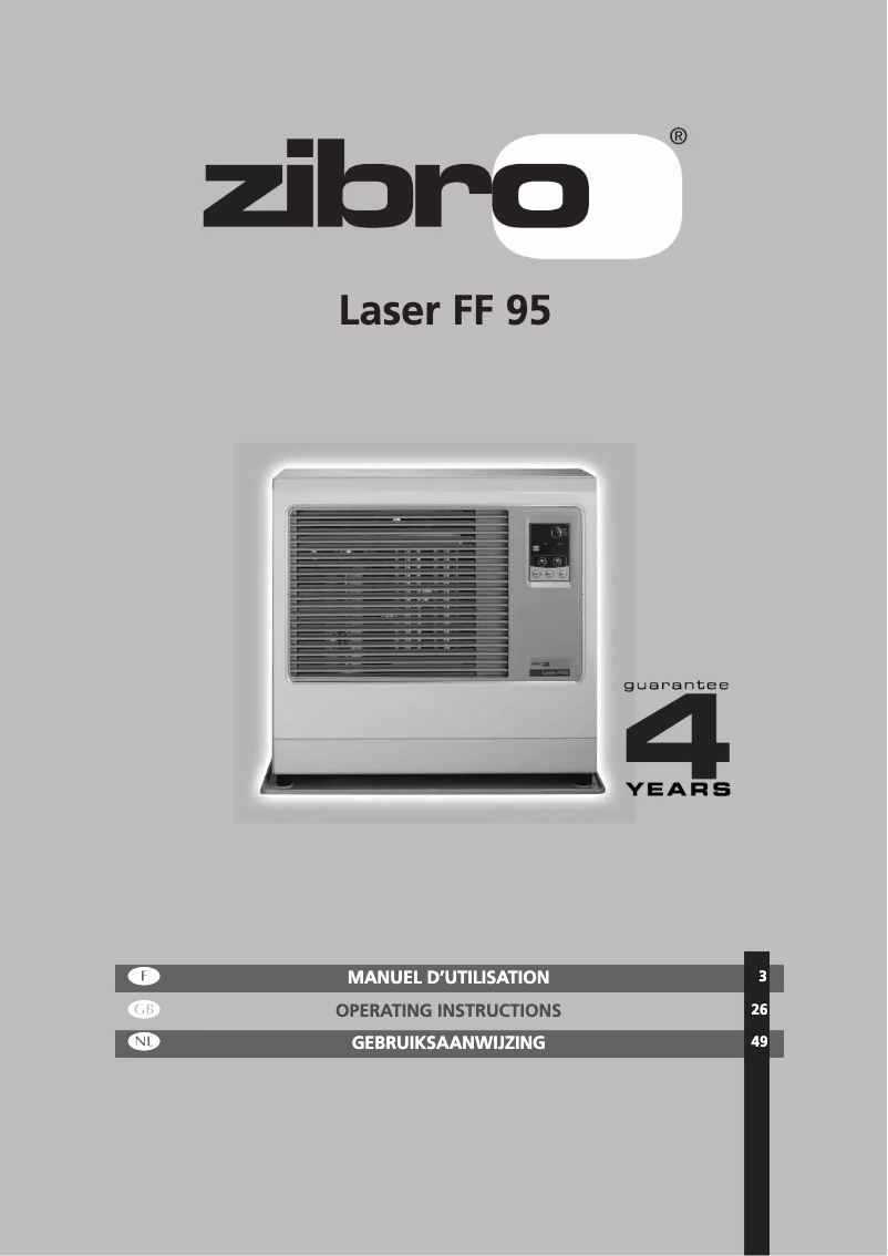Page 1 of the manual User Manual Zibro Laser FF 95