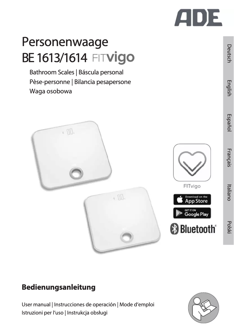 Page 1 de la notice Manuel utilisateur ADE FITvigo BE 1613