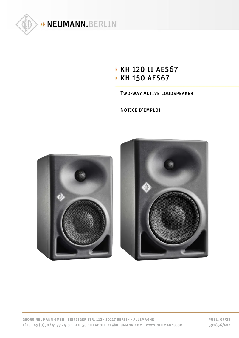 Page 1 de la notice Manuel utilisateur Neumann MA 1