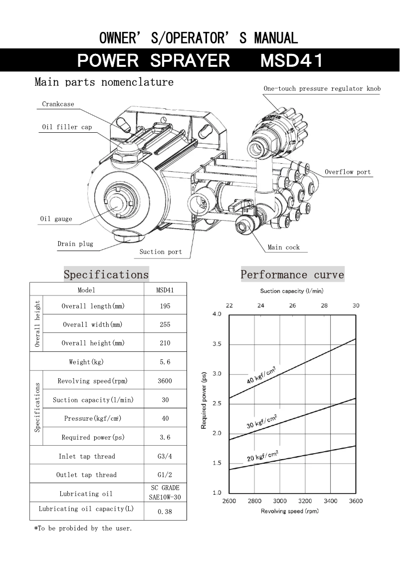 Page 1 de la notice Manuel utilisateur Maruyama MSD41