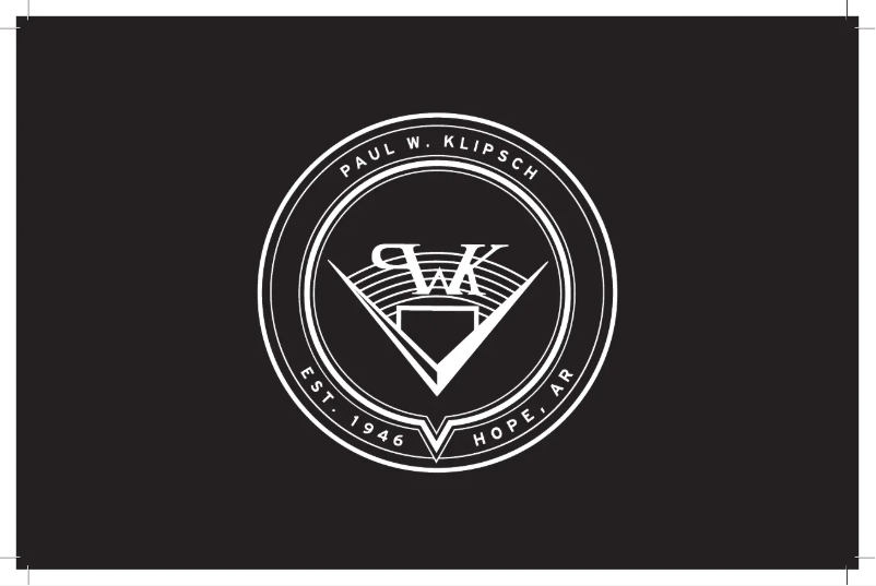 Page 1 de la notice Manuel utilisateur Klipsch Reference Premiere RP-6000F II