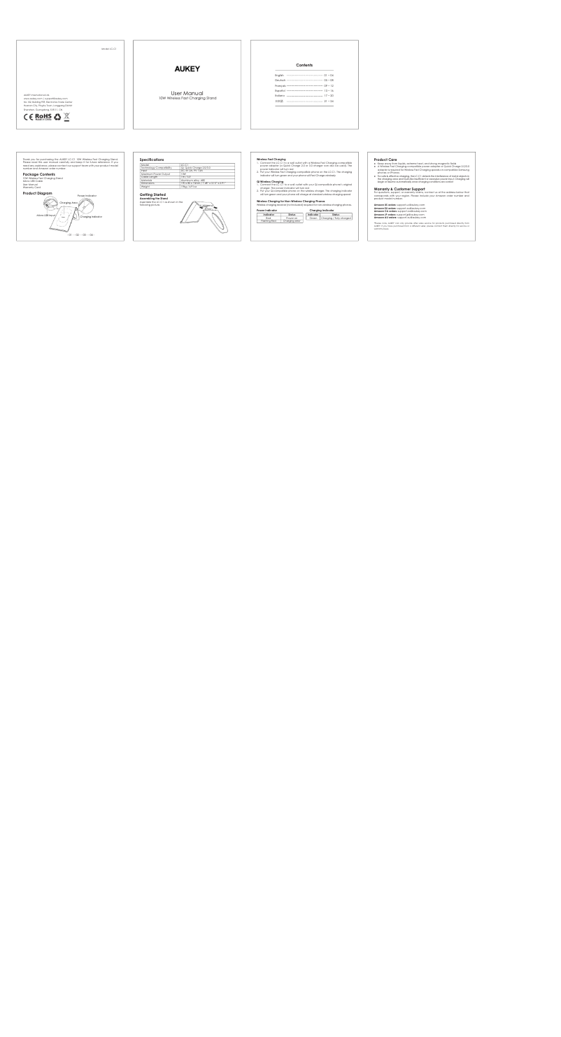 Página 1 del manual Manual de usuario Aukey LC-C1